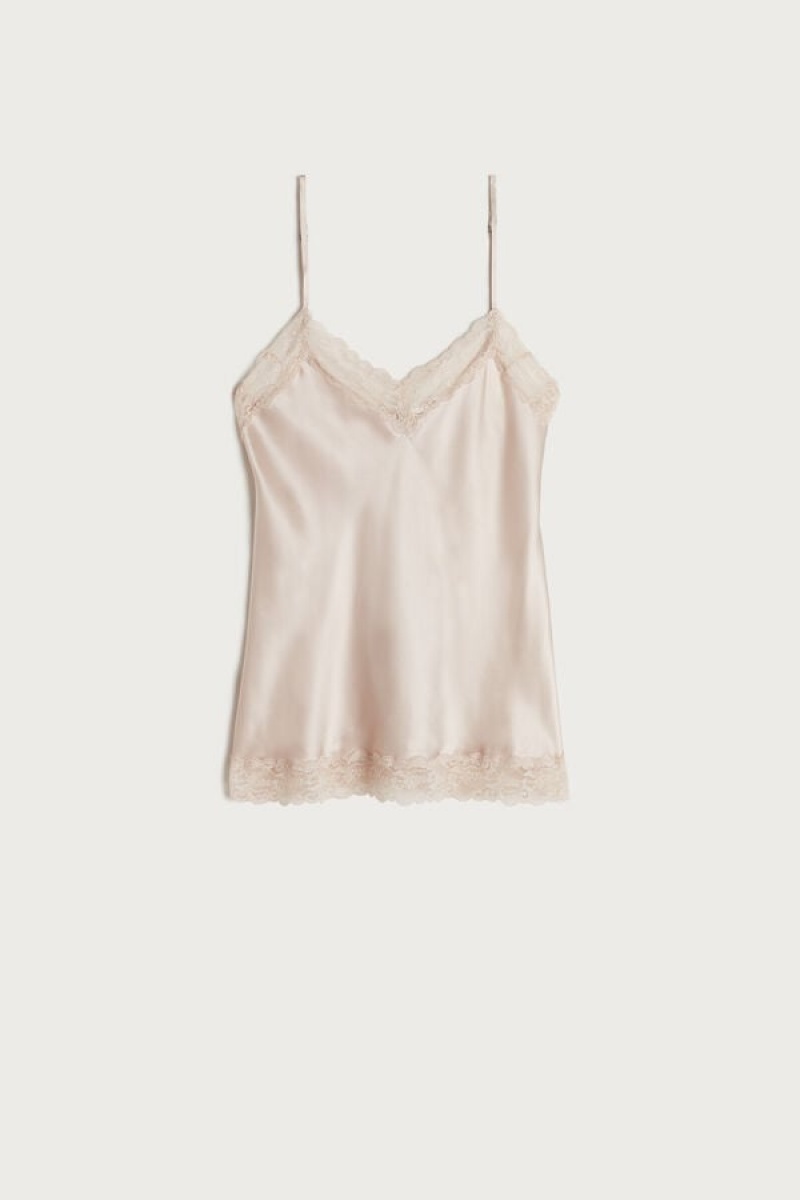 Intimissimi Kanten and Silk Top Natural | UBETG47671