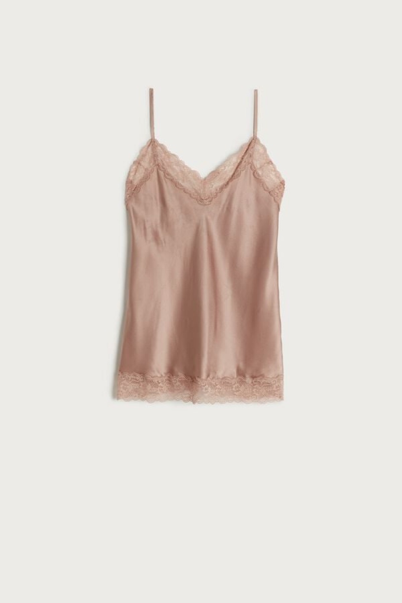 Intimissimi Kanten and Silk Top Natural | UBETG31468