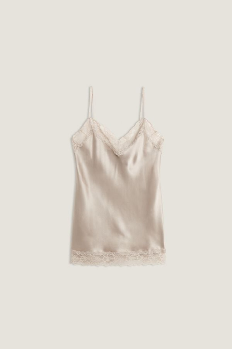 Intimissimi Kanten and Silk Top Natural | BENZX63849