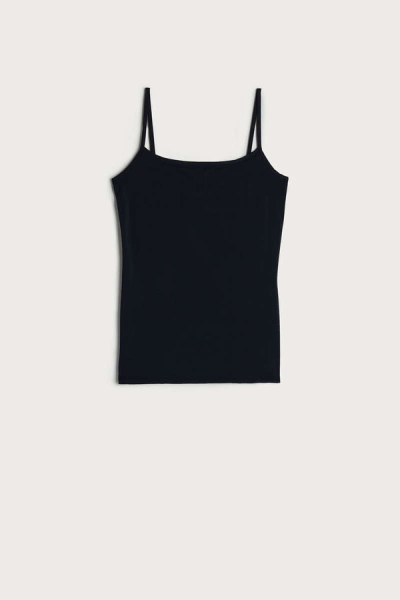 Intimissimi Light Microfiber Cami Zwart | XBEGW94751