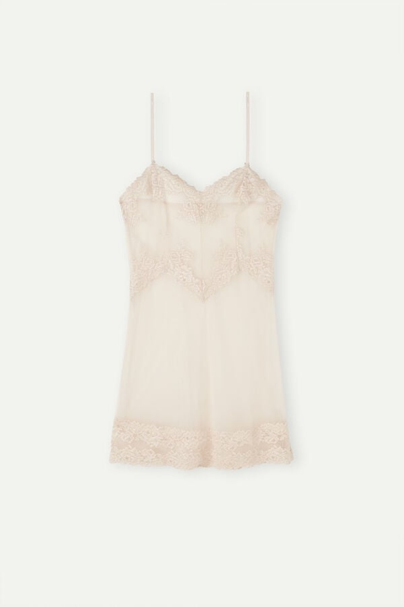 Intimissimi Pretty Flowers Babydoll Natural | LBETR10048