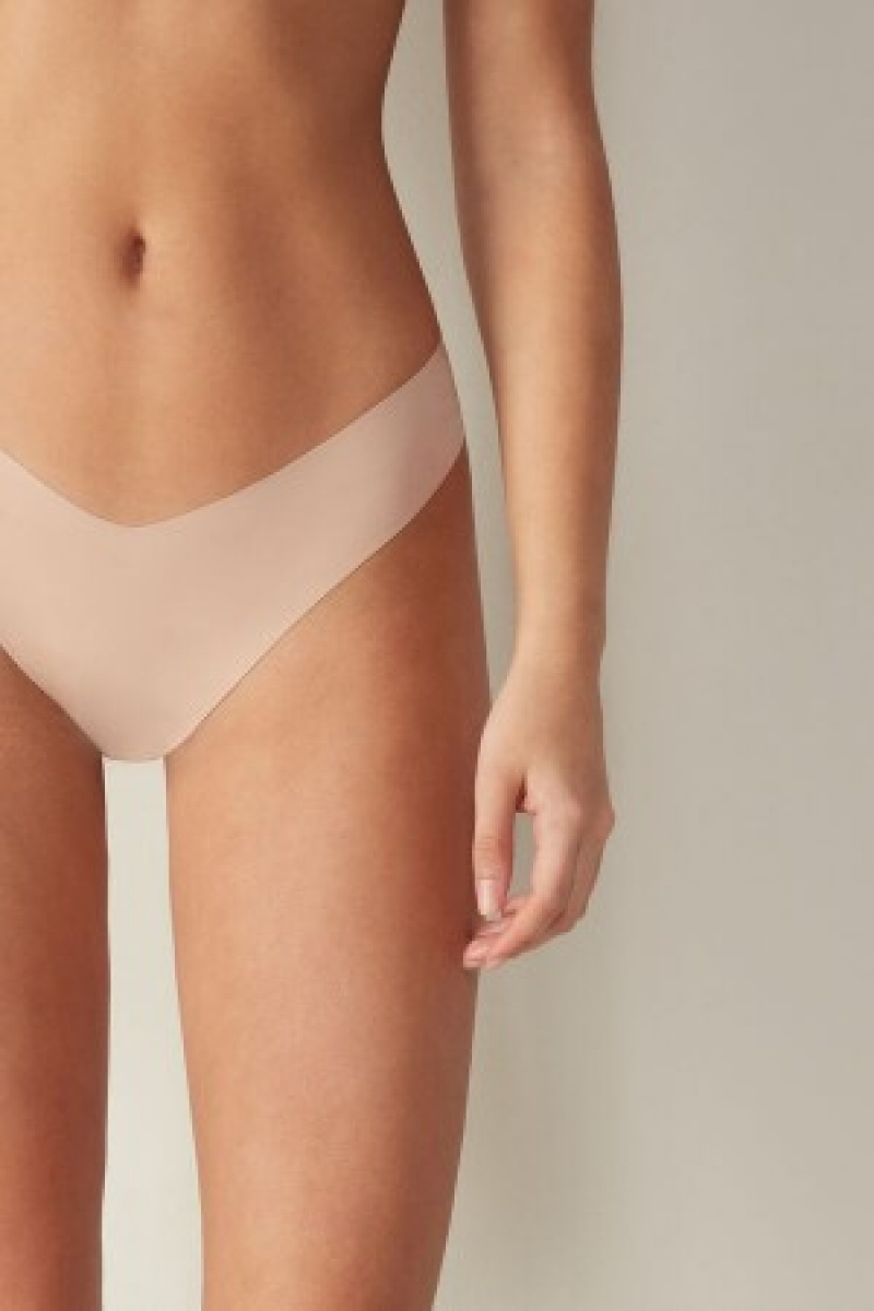 Intimissimi 80s-style Brazilian Panties in Ultralight Microfiber Natural | SBENY39023