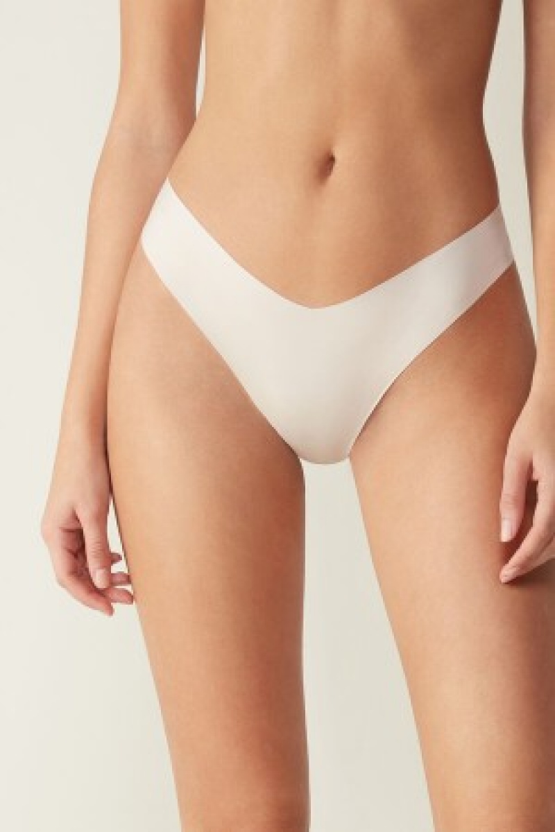 Intimissimi 80s-style Brazilian Panties in Ultralight Microfiber Natural | BEZPD93479