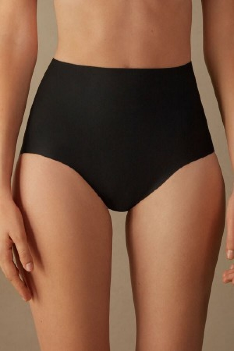 Intimissimi Raw-Cut Microfiber Briefs Zwart | BEJKU16152