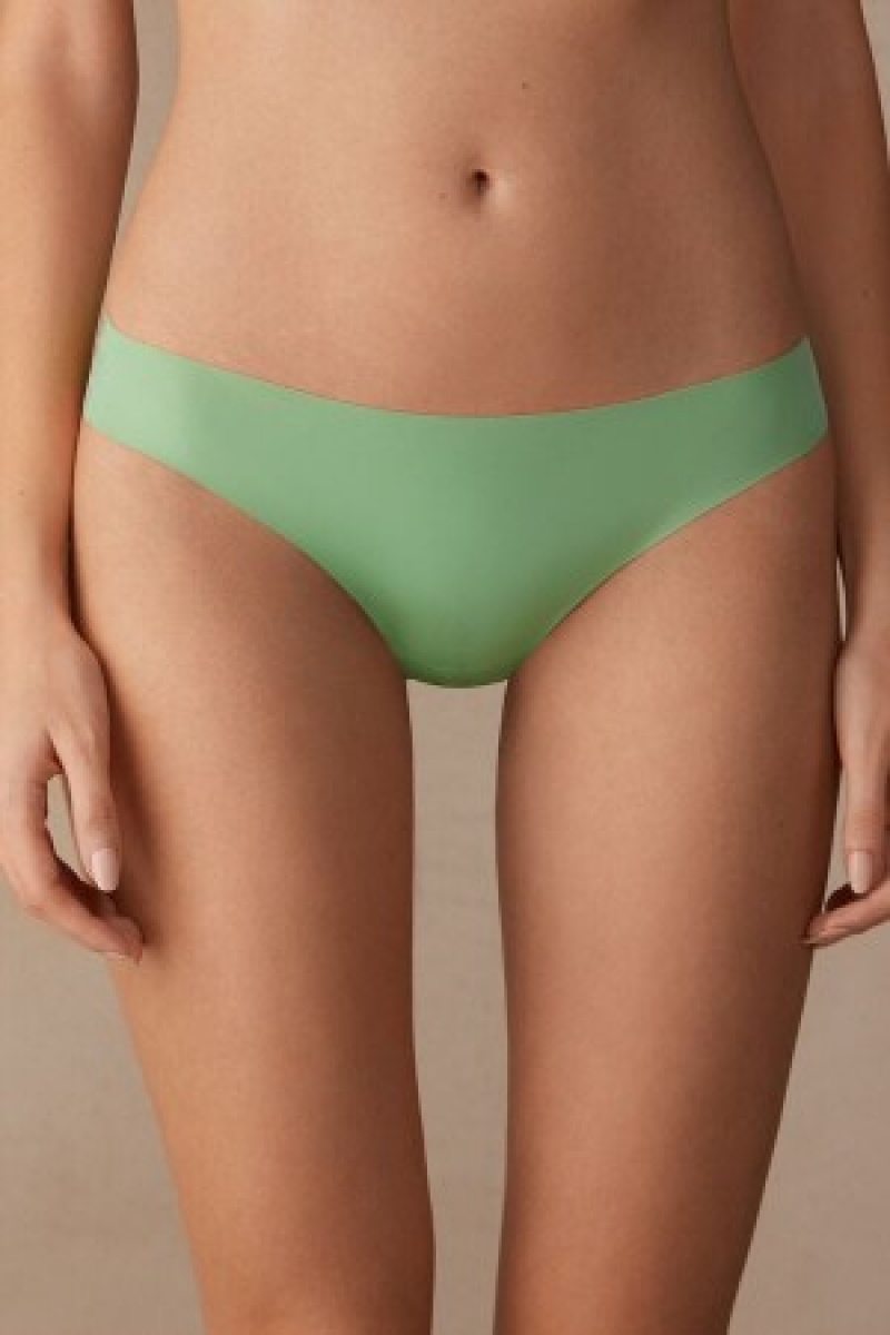 Intimissimi Brazilian Panties in Seamless Ultra Light Microfiber Groen | DBEVO34442