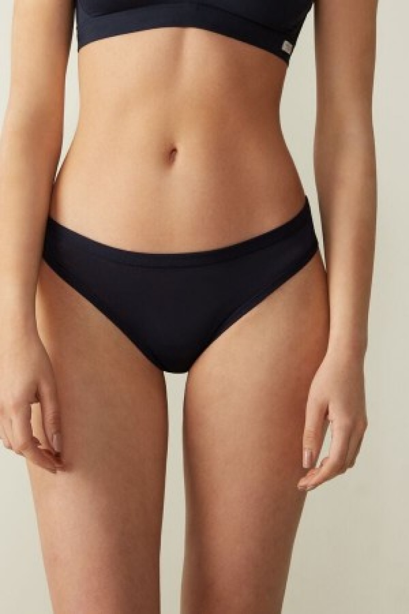 Intimissimi Brazilian Panties in Ultralight Supima® Katoenen Blauw | MBEHR74733