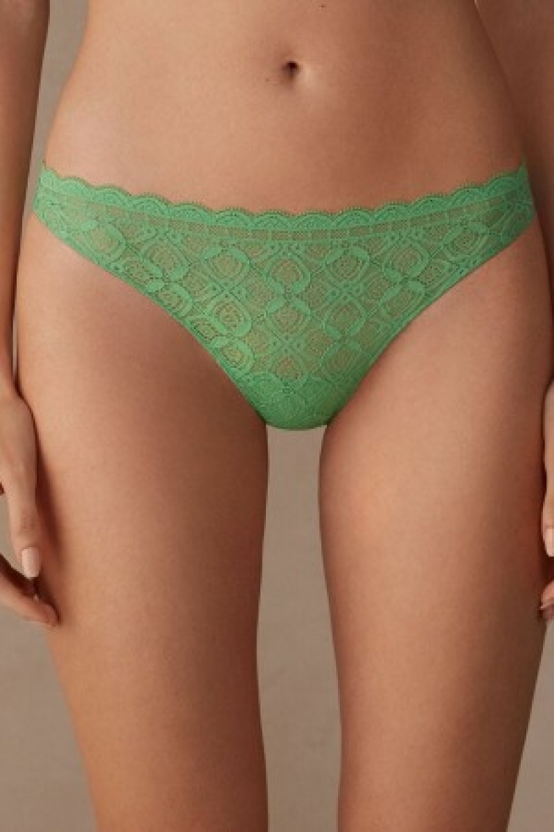 Intimissimi Kanten and Microfiber Brazilian Groen | UBETG63281