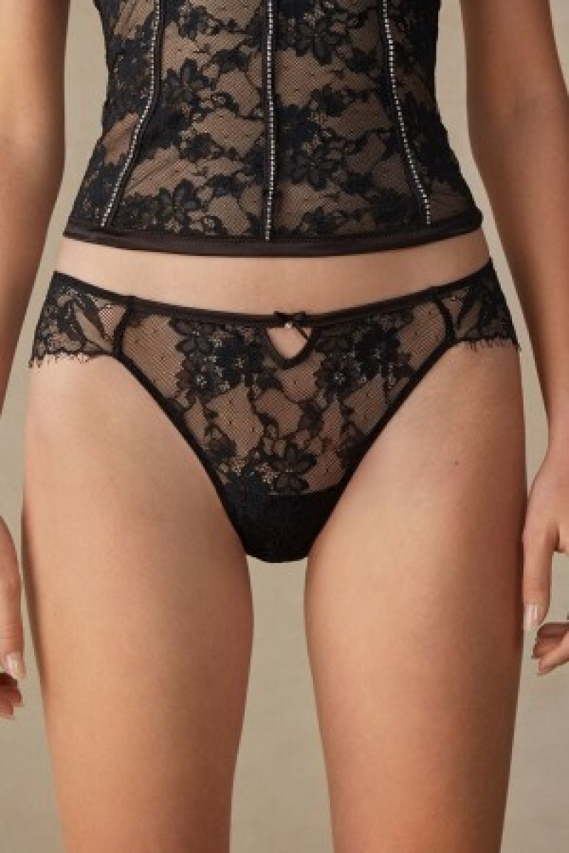 Intimissimi Shine High Like Stars Panties Zwart | XBEBH32240