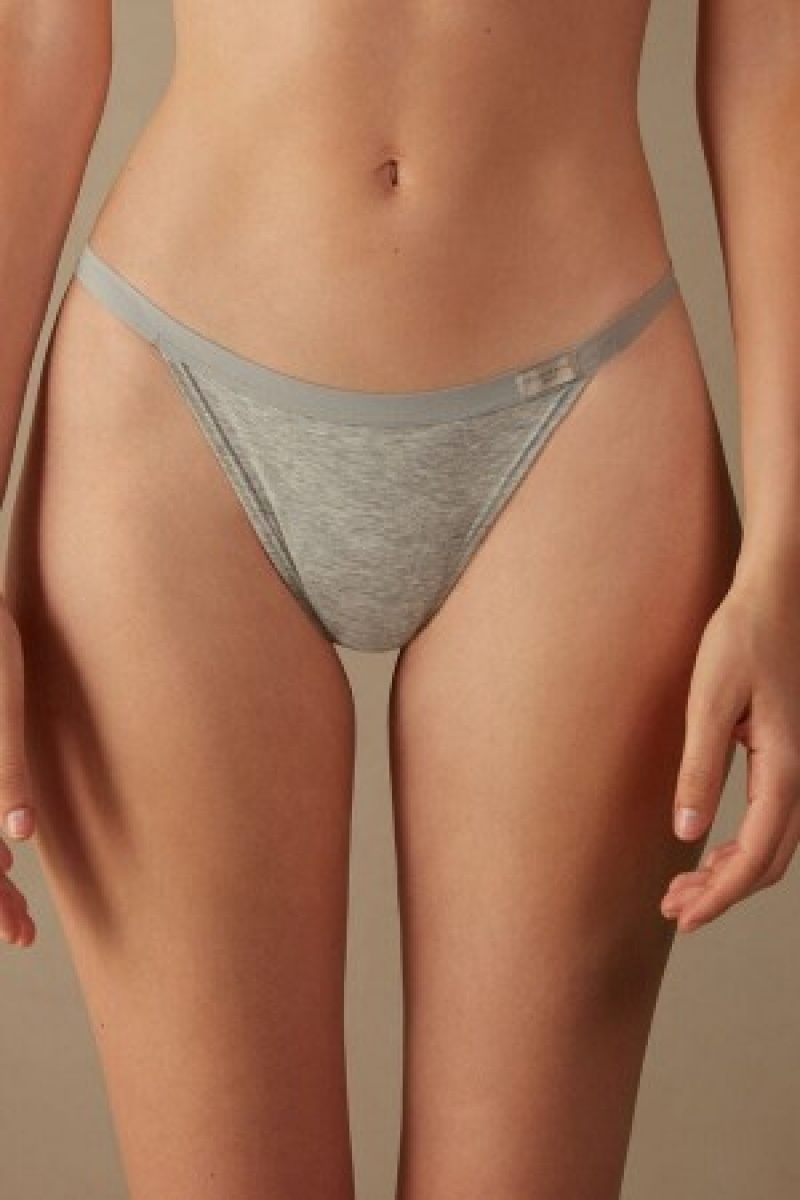 Intimissimi String String in Katoenen Grijs | YBEGT25487