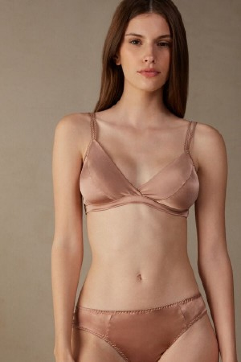 Intimissimi Emma Silk Triangle Bra Natural | BEIIZ72359