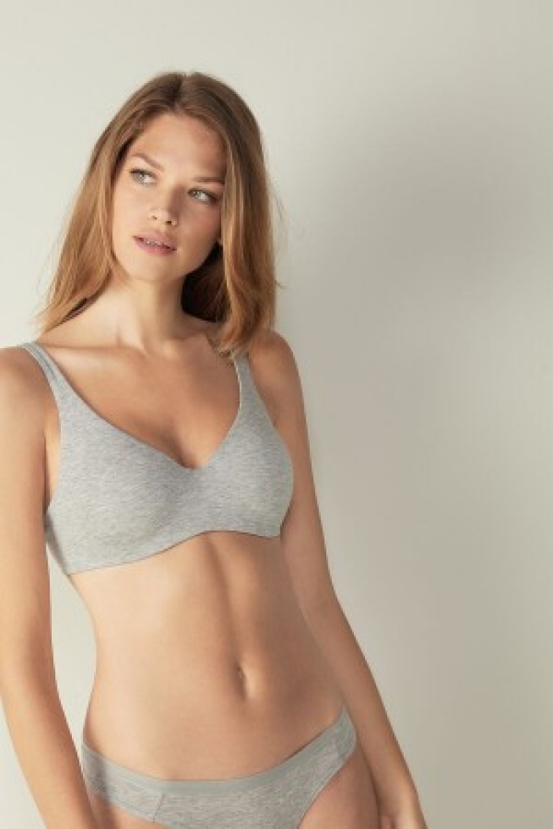 Intimissimi Greta Balconette Bra in Katoenen Grijs | BEICD74086