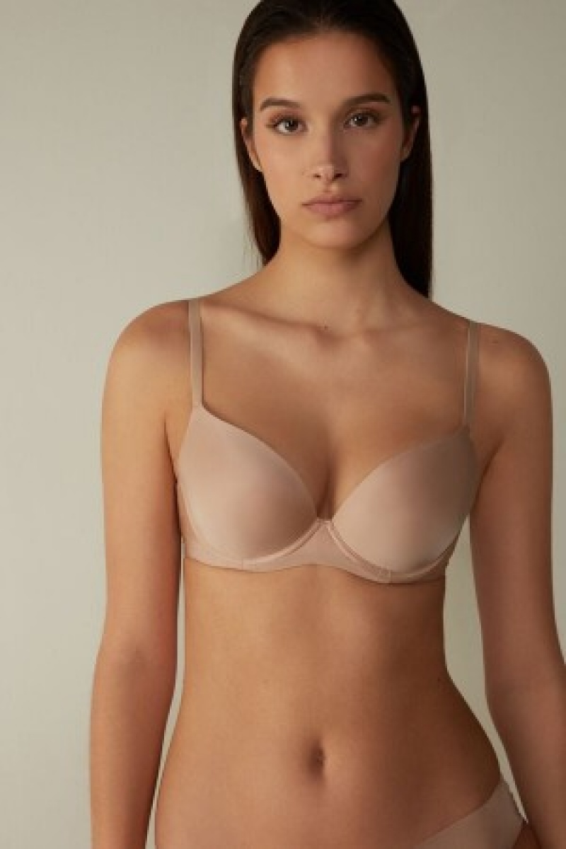 Intimissimi Irina Microfiber Balconette Bra Natural | QBEUV69045