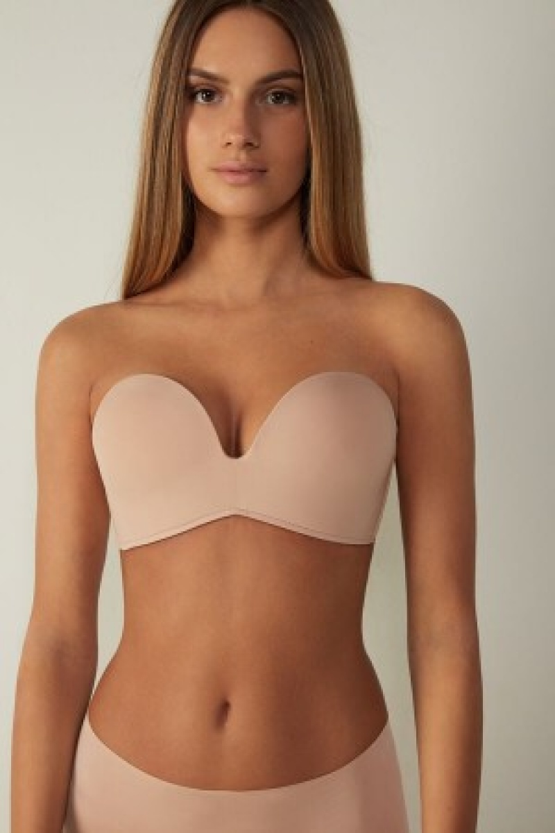 Intimissimi Laura Microfiber Bandeau Bra Natural | EBEHC33665