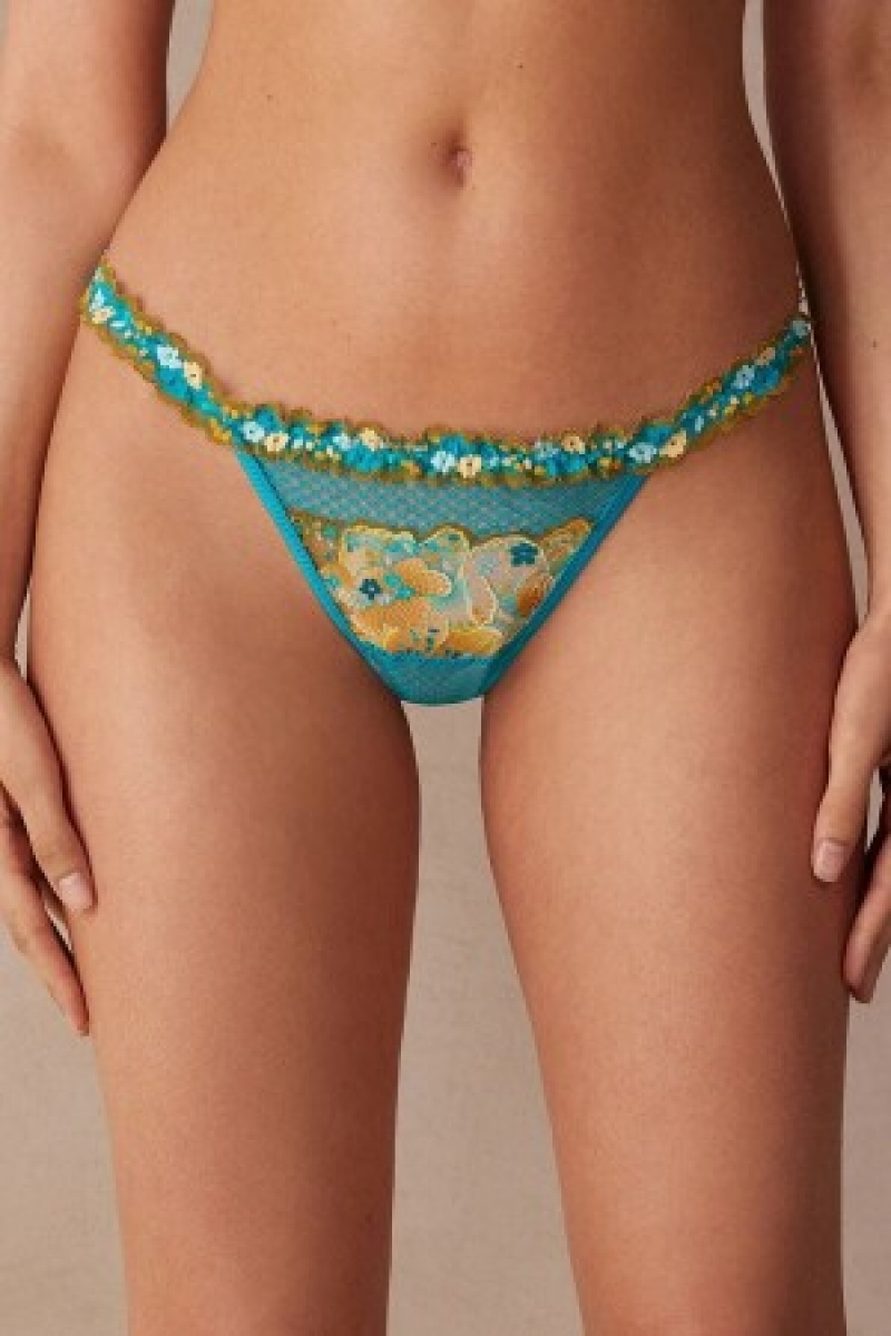 Intimissimi Summer Vibes String String Blauw | TBEWZ86505