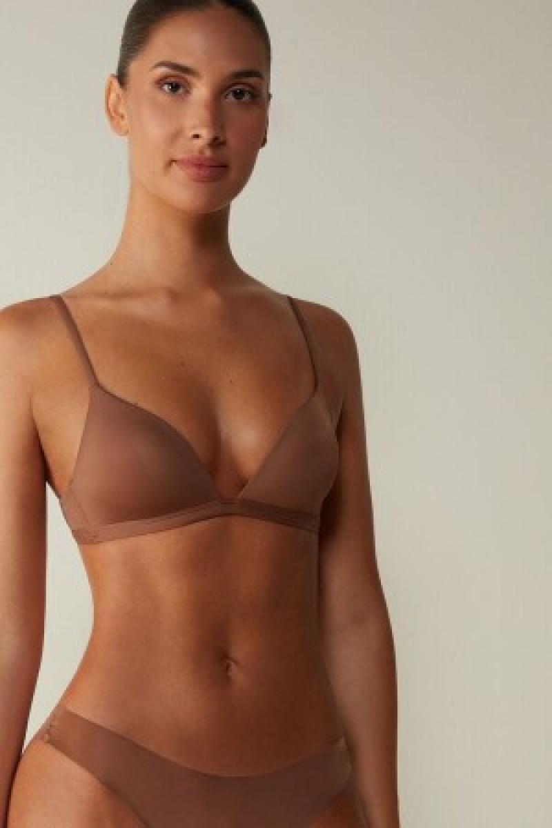 Intimissimi Tiziana Microfiber Triangle Bra Natural | GBEUC68574