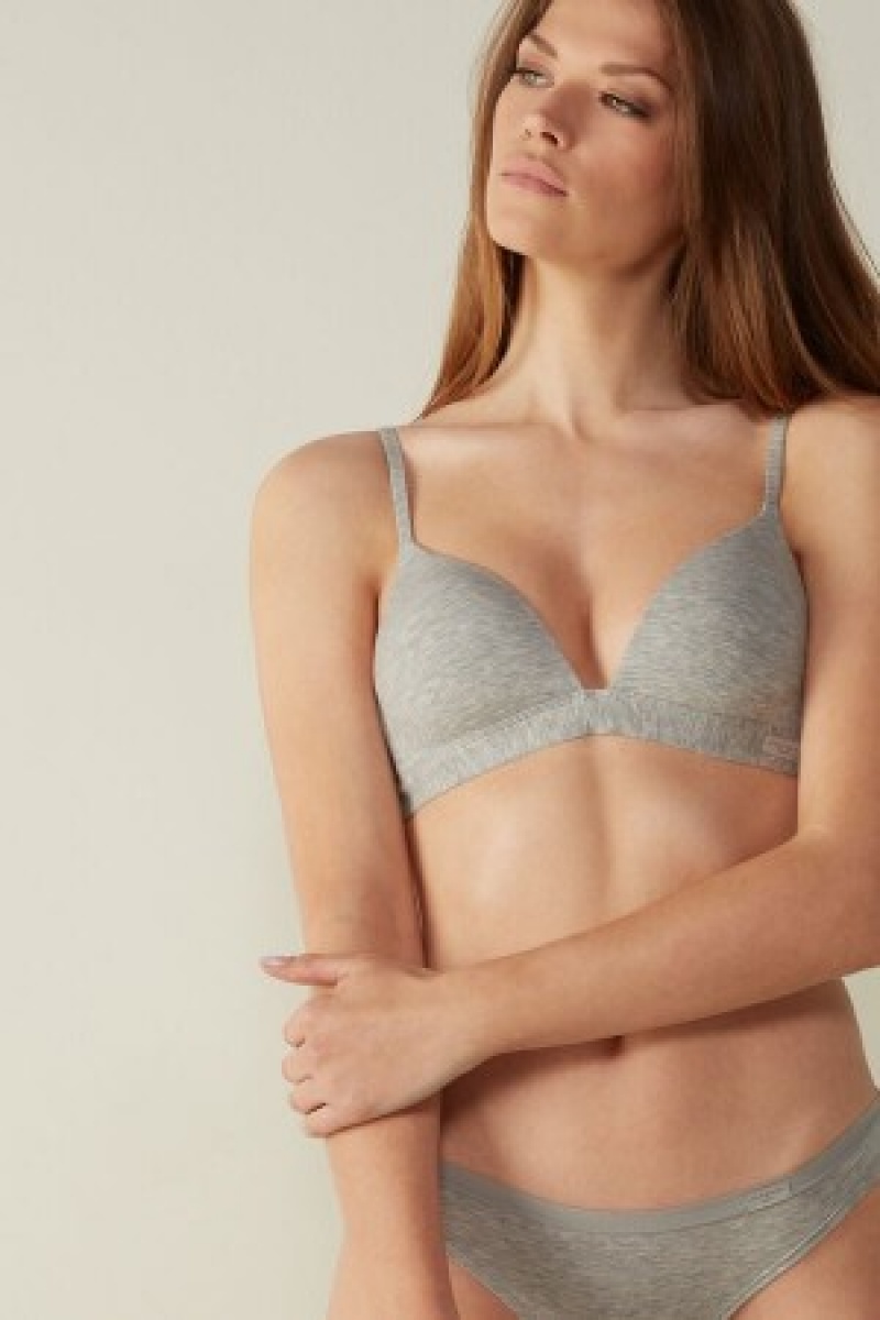 Intimissimi Tiziana Triangle Bra in Katoenen Grijs | BEJVR64674