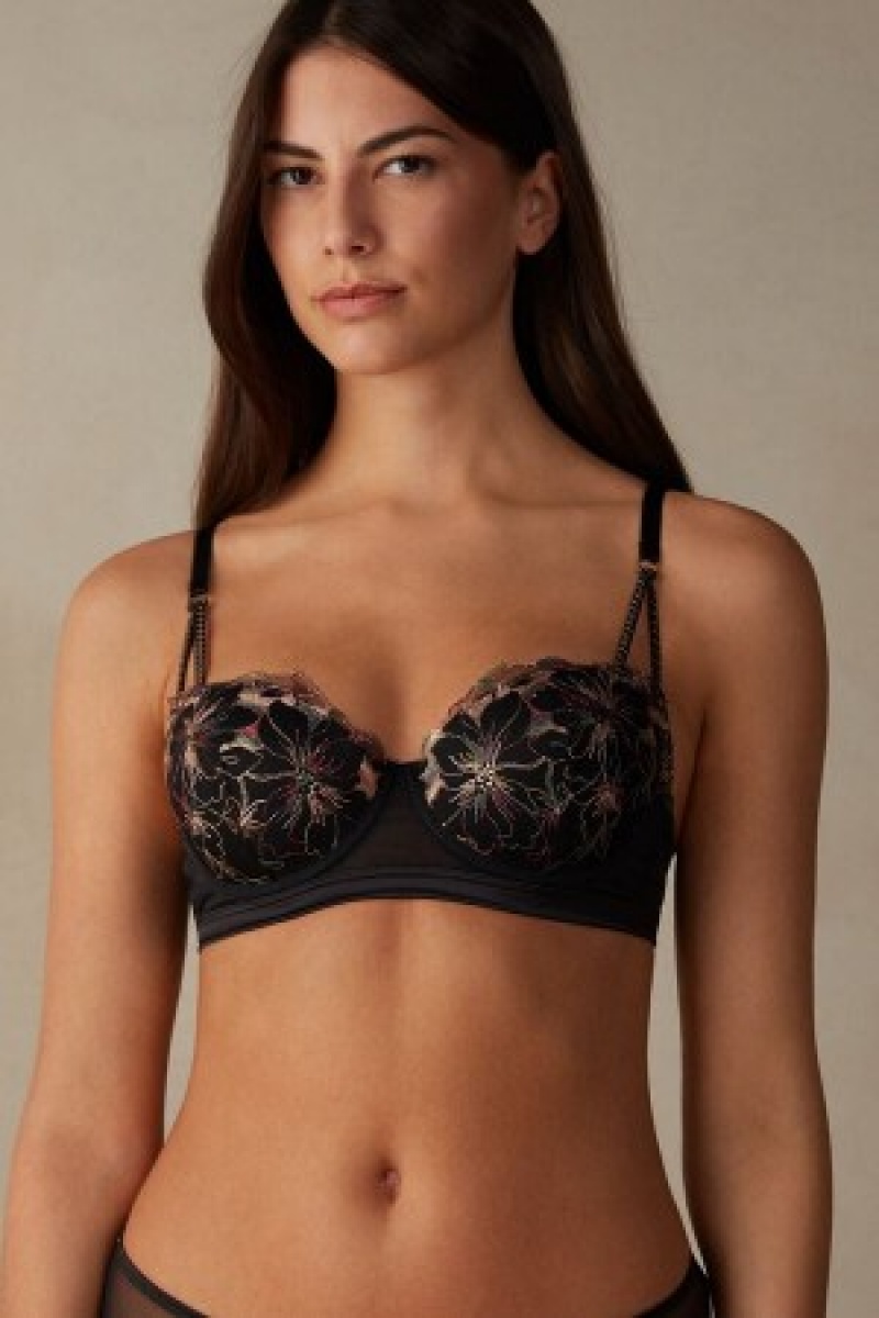 Intimissimi A Touch of Light Sofia Triangle Bra Zwart | PBEER55782