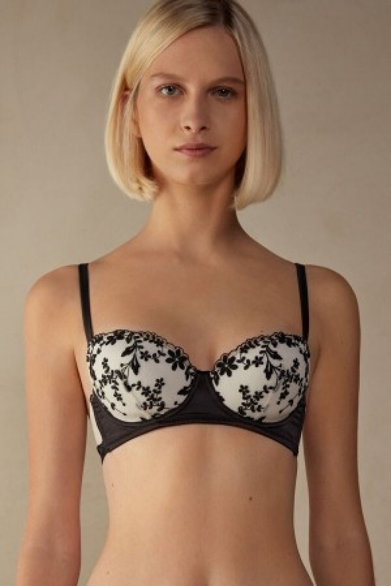 Intimissimi Delicate Love Sofia Balconette Bra Zwart | YBEVQ23410