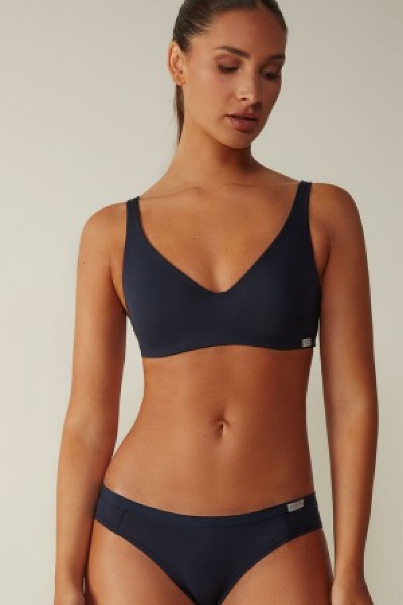 Intimissimi Greta Balconette Bra in Katoenen Blauw | BEJZR43773