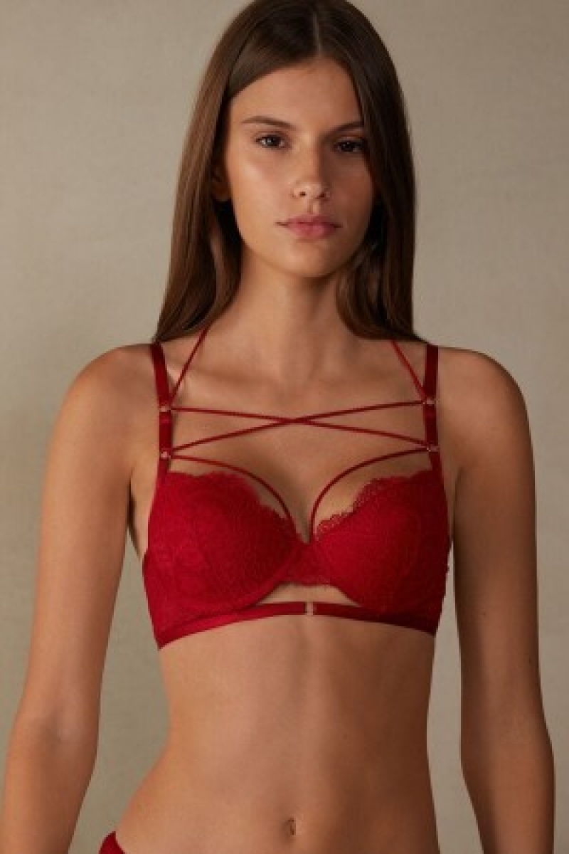 Intimissimi Loosen Heartstrings Sofia Balconette Bra Rood | ABEWC11590