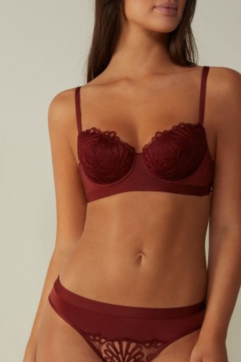 Intimissimi Romantic Life Sofia Balconette Bra Rood | UBETG86345