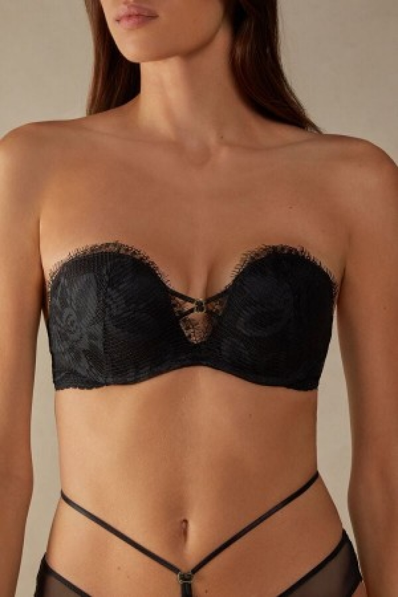 Intimissimi Sensual Unbounded Monica Bandeau Bra Zwart | MBEFT99259