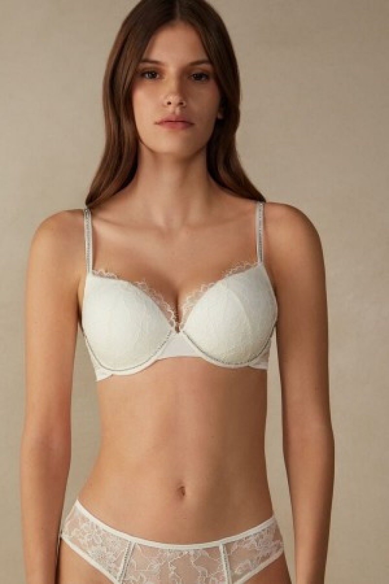 Intimissimi Shine High Like Stars Elettra Super Push-up Bra Wit | BEEGJ23395