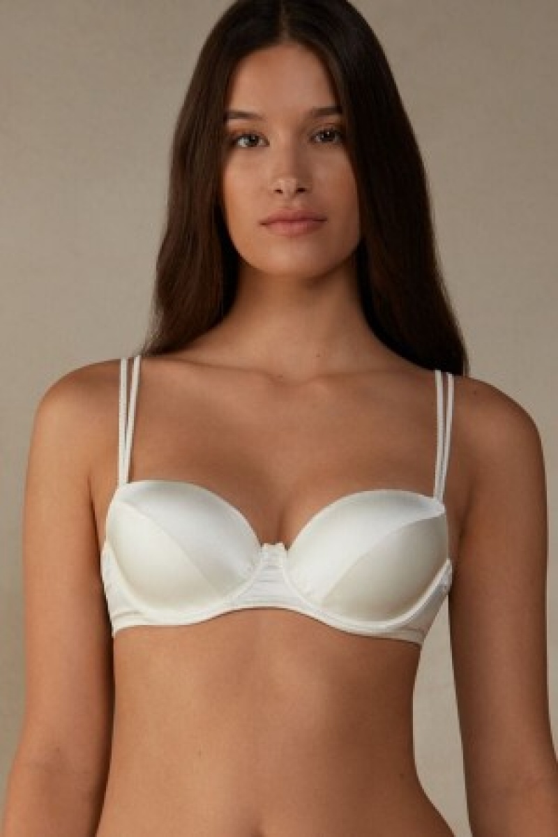 Intimissimi Sofia Balconette Bra in Silk Wit | YBEGT38434