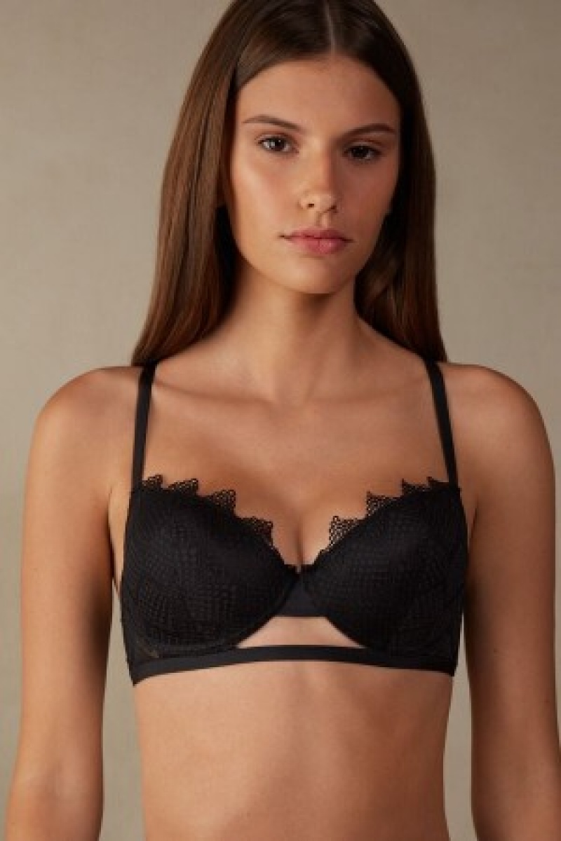 Intimissimi Sofia Urban Nomad Balconette Bra Zwart | SBENY73057