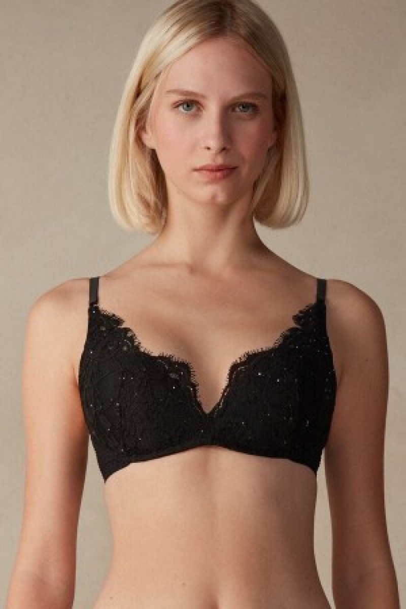 Intimissimi Time to Shine Gioia Super Push-up Bra Zwart | ABEWC83465