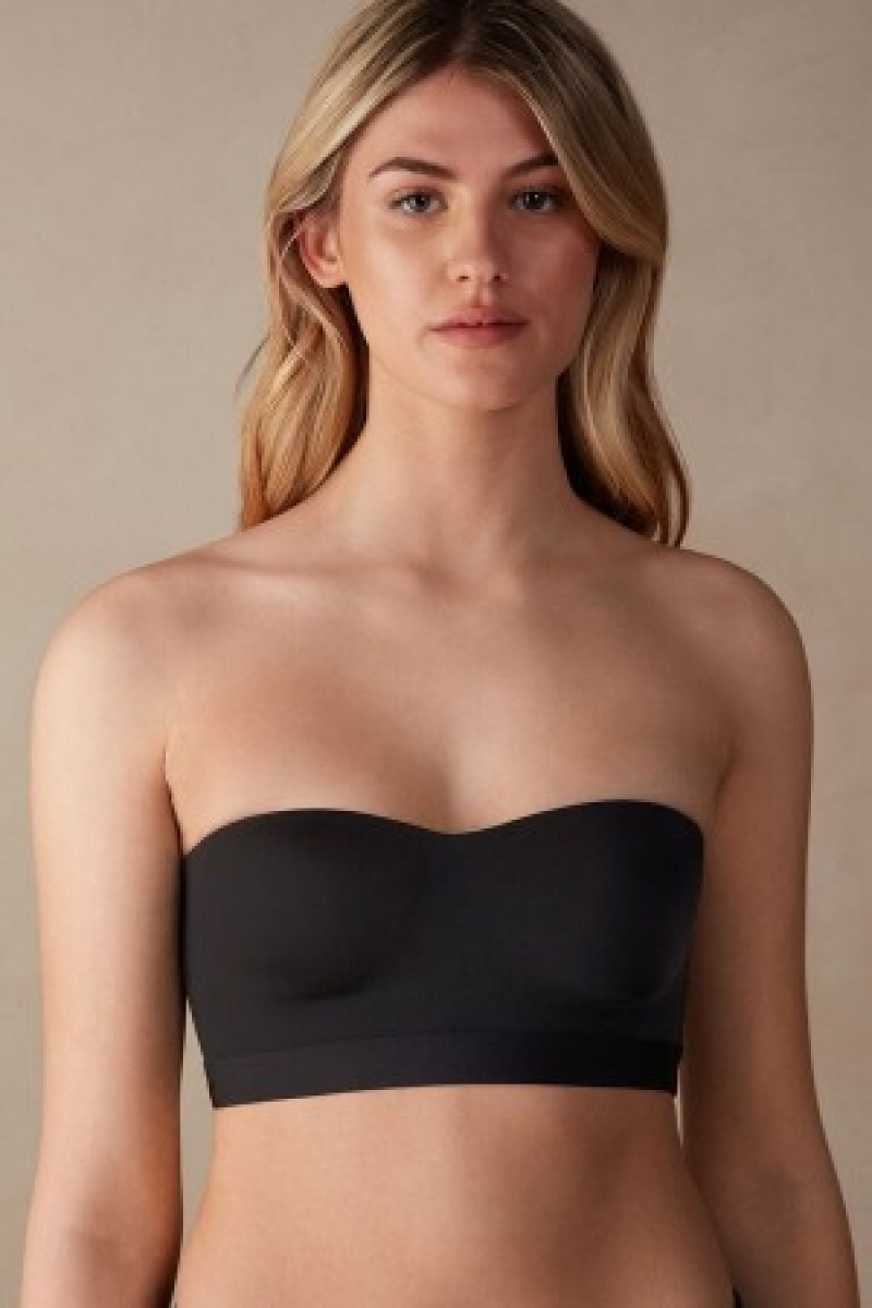 Intimissimi Bra Top in Ultralight Microfiber Zwart | BBESD47651