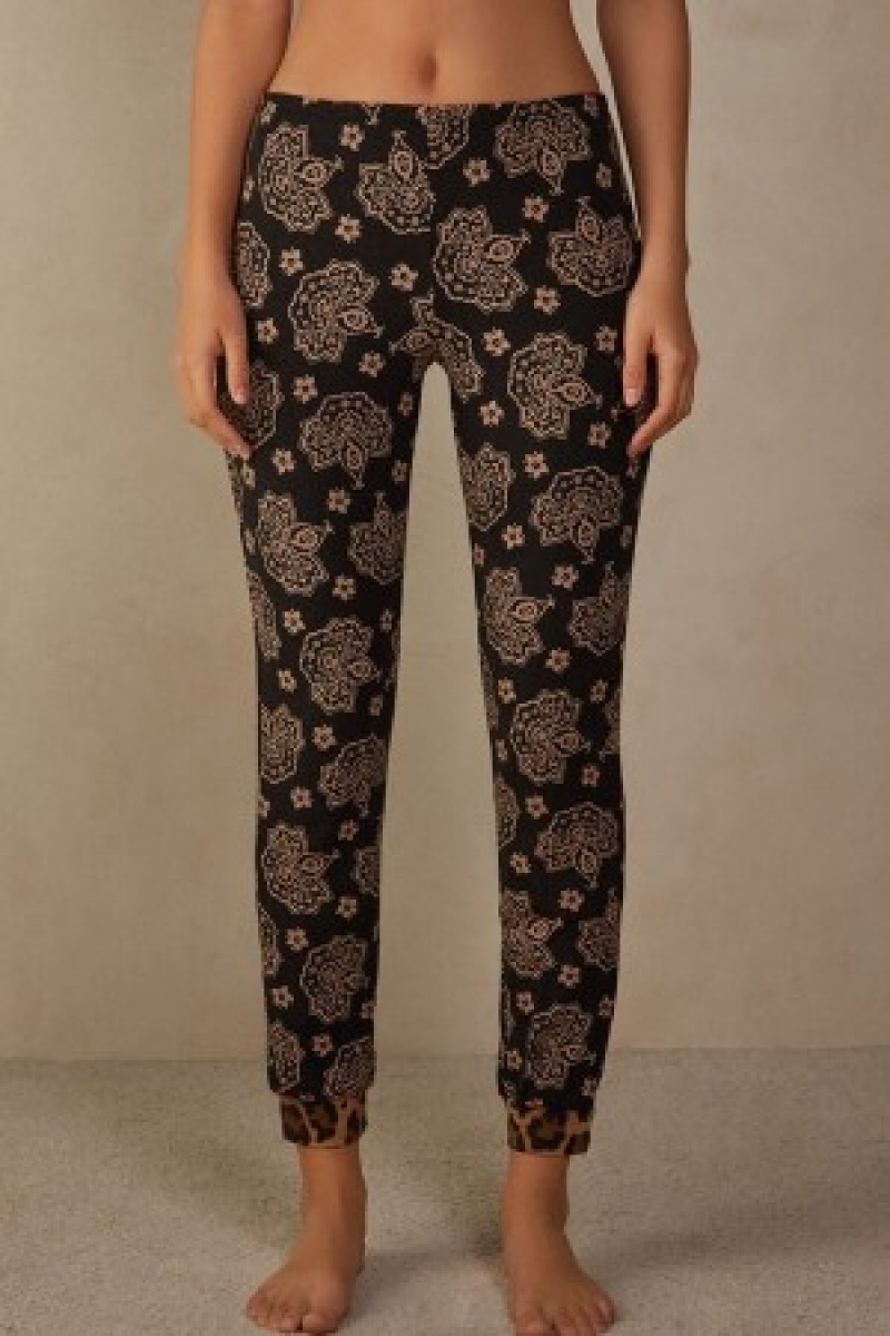 Intimissimi Lady Animalier Modal Cuffed Pants Print | SBENY19337