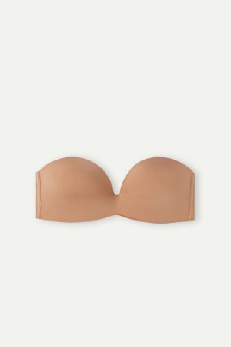 Intimissimi Laura Bandeau Bra in Ultralight Microfiber Natural | BBESD66444