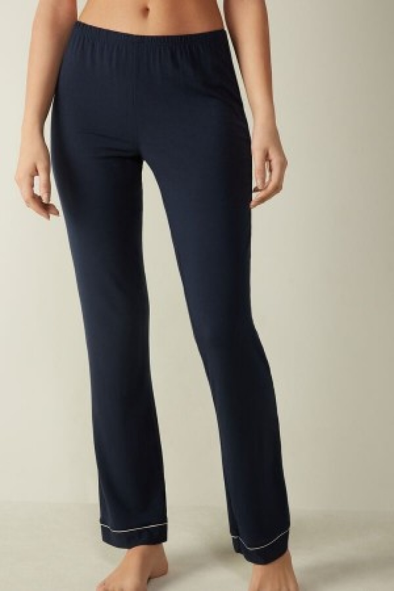 Intimissimi Long Micromodal Trousers Blauw | EBEHC63889