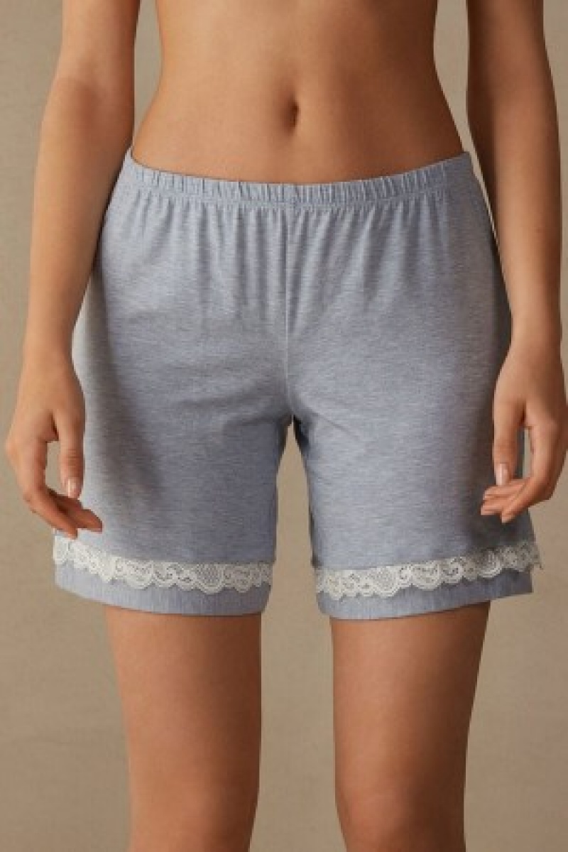 Intimissimi Modal Shorts with Kanten Details Lichtblauw | XBEGW30959