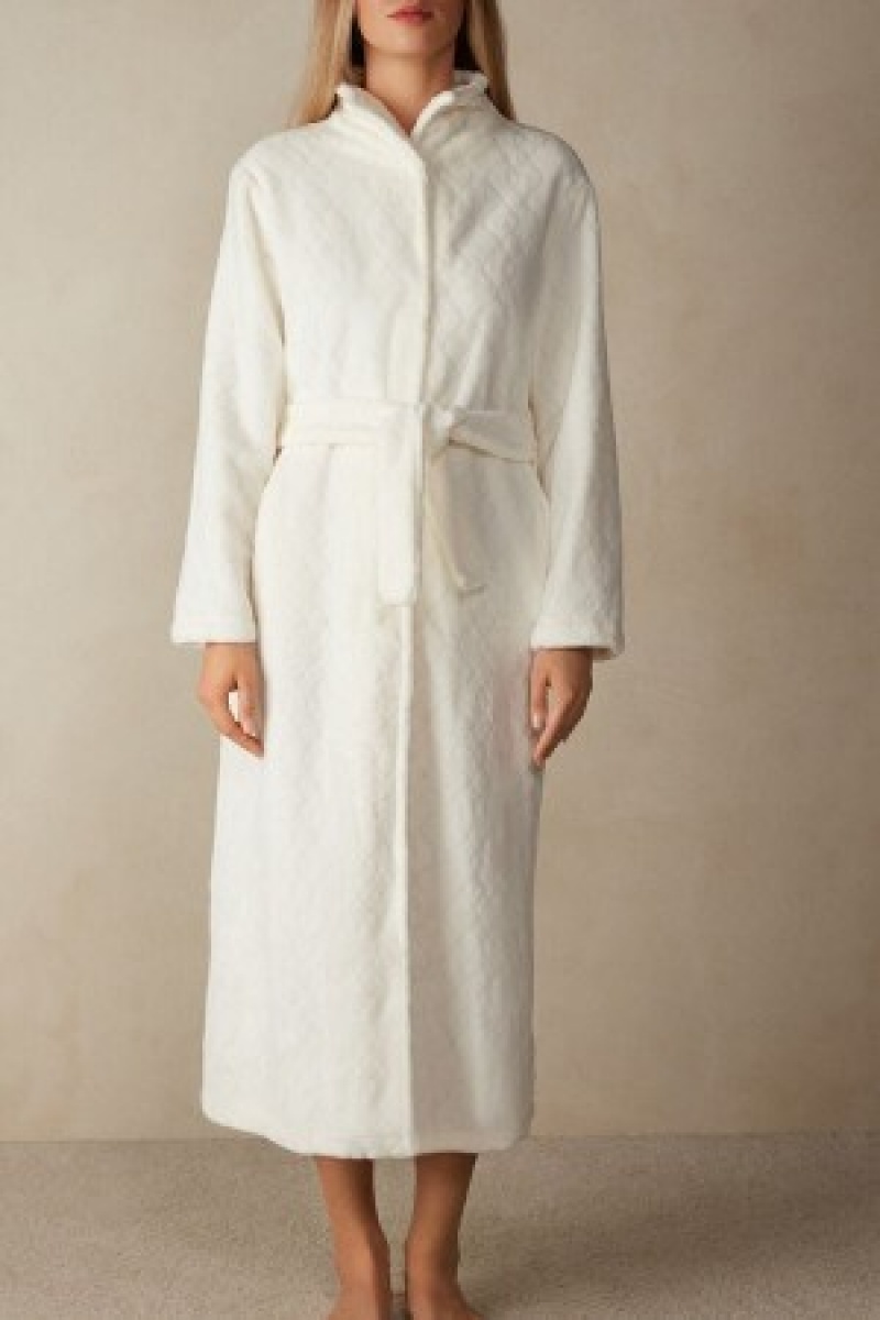 Intimissimi Elegant Night Long Robe Wit | UBEND32163