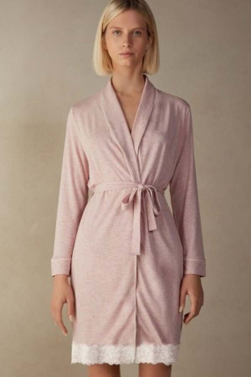 Intimissimi Modal Kanten Detail Robe Roze | UBEND80929