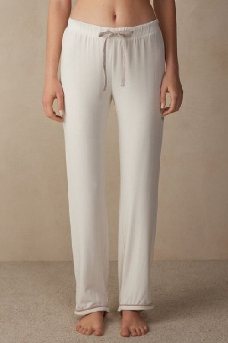 Intimissimi Romantic Bedroom Full Length Pants in Modal with Wol Wit | LBESX57453