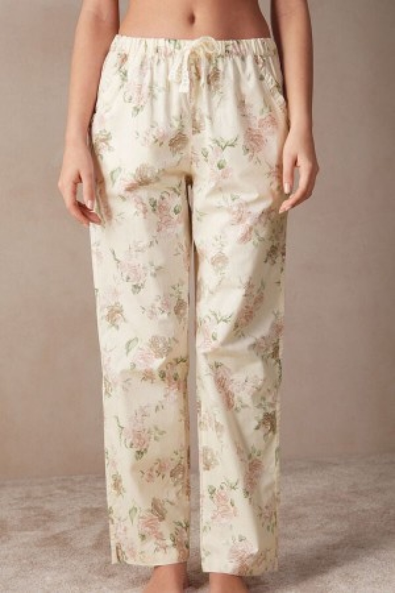 Intimissimi Scent of Roses Full Length Katoenen Cloth Pants Print | BEJBT32297