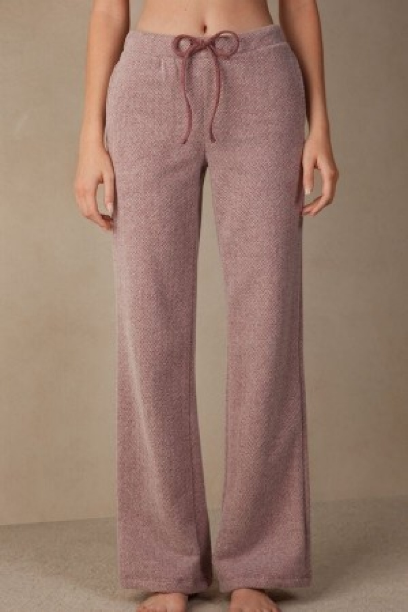 Intimissimi Winter Candies Full Length Sweatpants Donkerroze | BENEJ88991