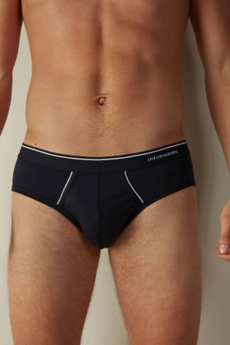 Intimissimi Supima Katoenen Briefs with Visible Elastic Blauw | LBESX99321