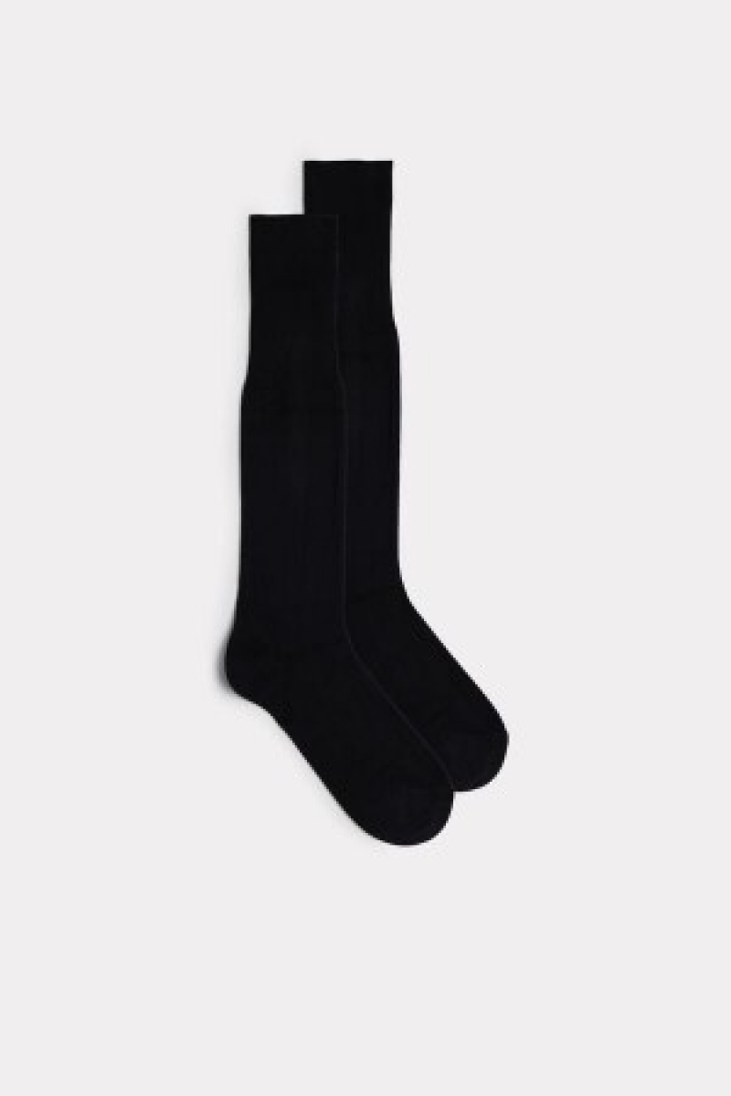 Intimissimi Hoge Warm Katoenen Socks Zwart | BEJVR75257