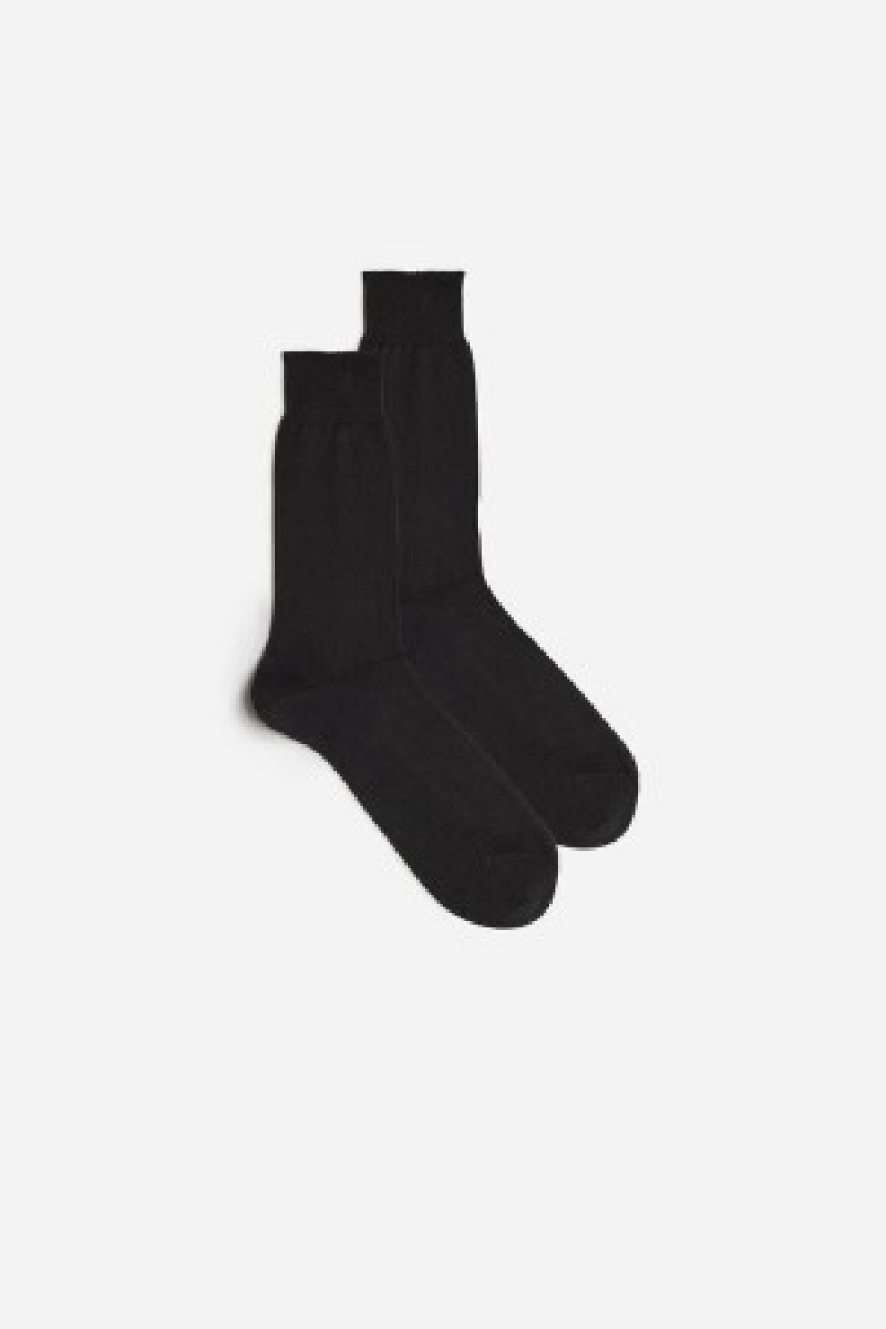 Intimissimi Kort Chashmere-Silk-Katoenen Socks Grijs | QBEUV78037