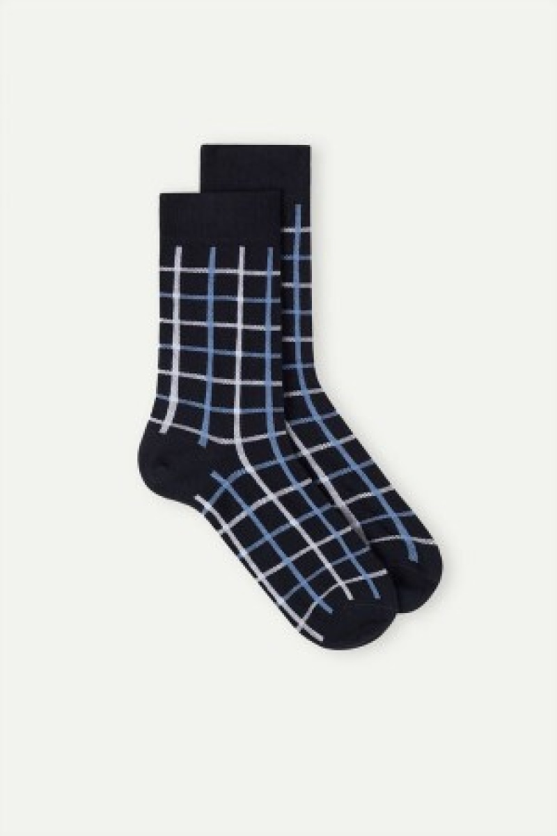 Intimissimi Kort Socks in Patterned Katoenen Blauw | BBESD33213