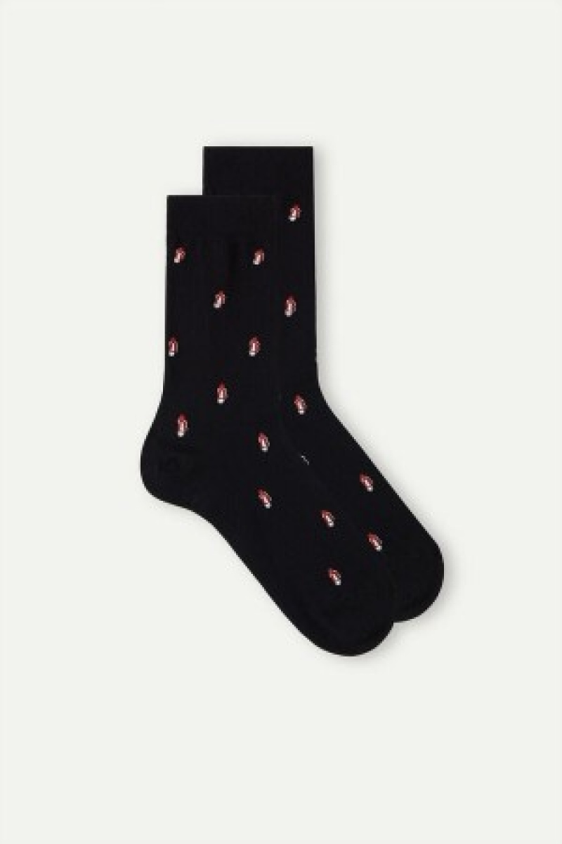 Intimissimi Kort Socks in Patterned Katoenen Zwart | GBEUC28203