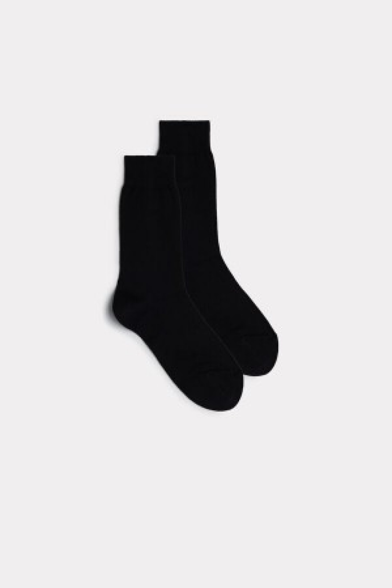 Intimissimi Kort Warm Katoenen Socks Zwart | BECIF53888