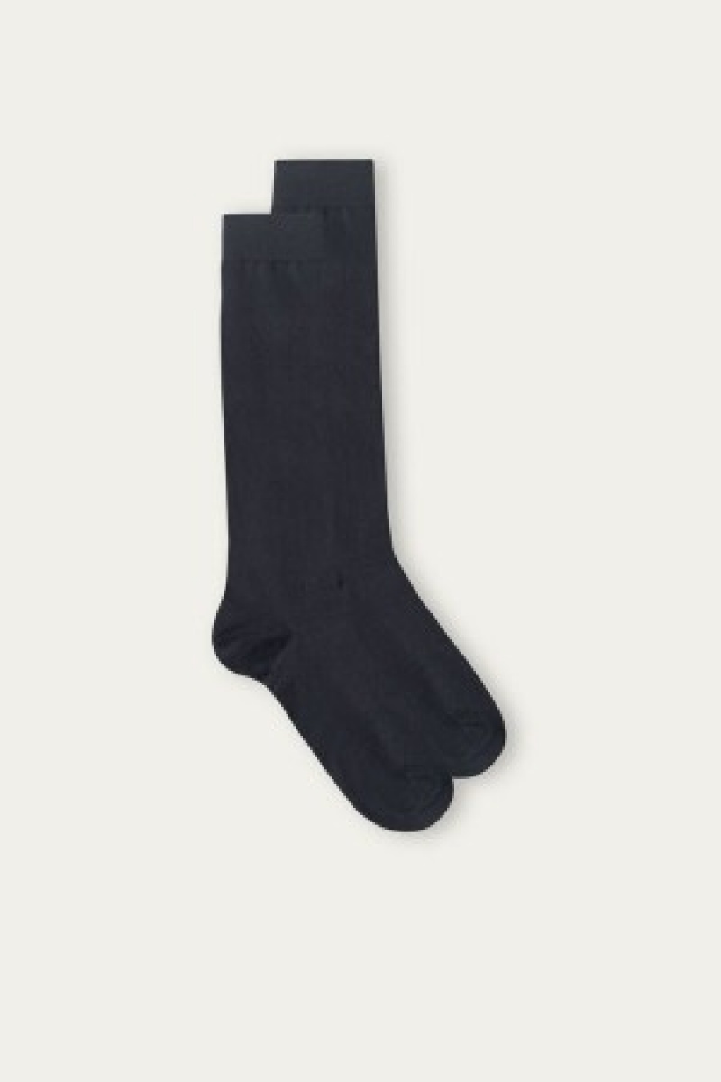 Intimissimi Long Socks in Stretch Supima® Katoenen Grijs | UBETG41227