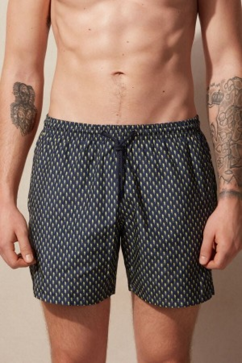 Intimissimi Micro Ice Cream Cone Print Swim Trunks Blauw | EBEHC26112