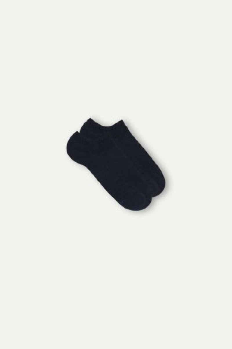 Intimissimi No-show Socks in Terrycloth Blauw | ABEWC67943