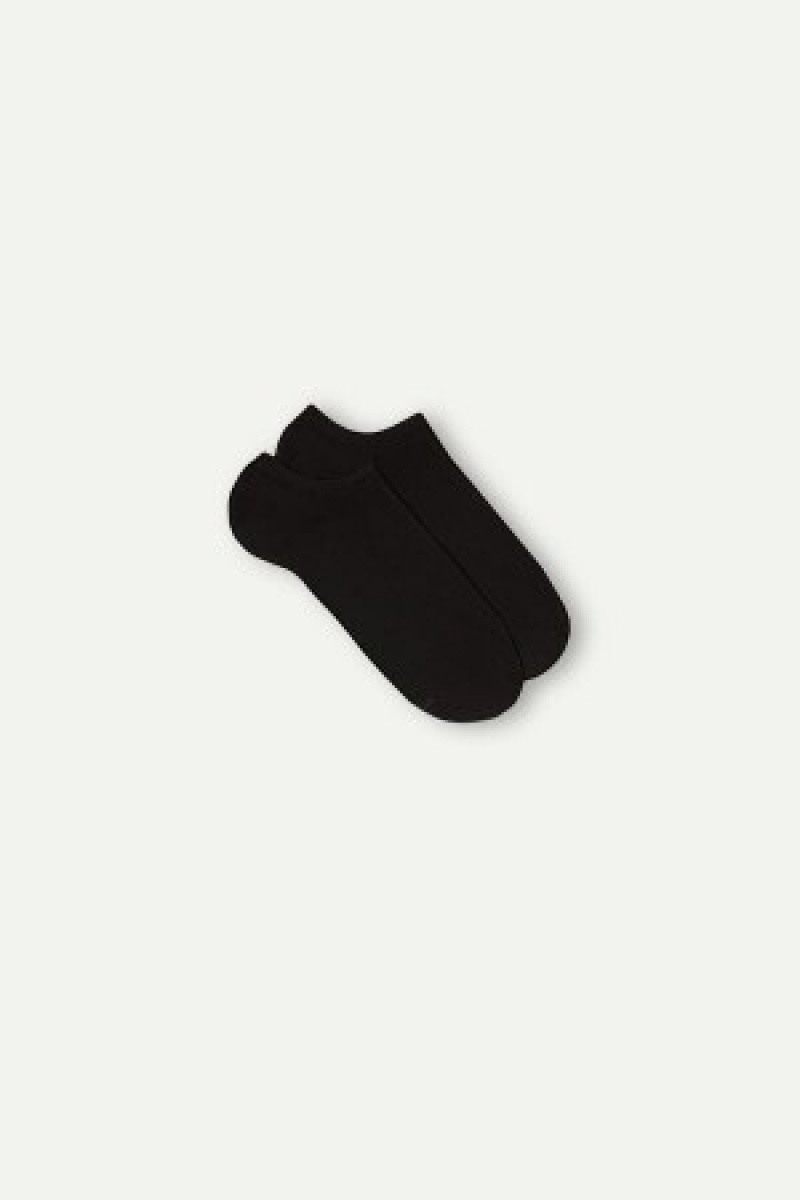 Intimissimi No-show Socks in Terrycloth Zwart | BENZX73300